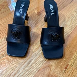 Versace Women's Black Medusa Sandals